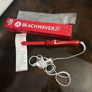 1" Ceramic Barrel Beachwaver Red Glitter. Used 1 time.